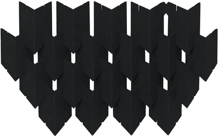 Mega Acoustic DART-PET 12 Pieces Black Panneau de mousse absorbant