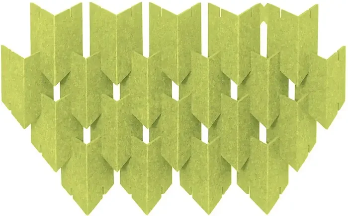 Mega Acoustic DART-PET 12 Pieces Green Panneau de mousse absorbant