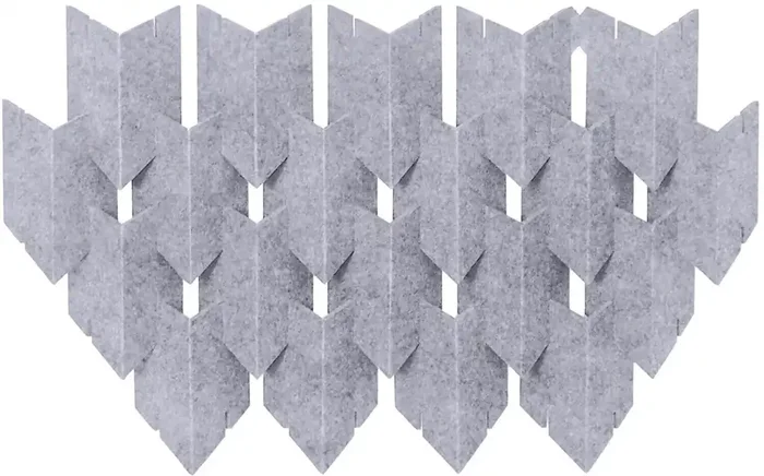 Mega Acoustic DART-PET 12 Pieces White-Gray Panneau de mousse absorbant