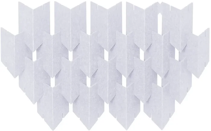 Mega Acoustic DART-PET 12 Pieces White Panneau de mousse absorbant