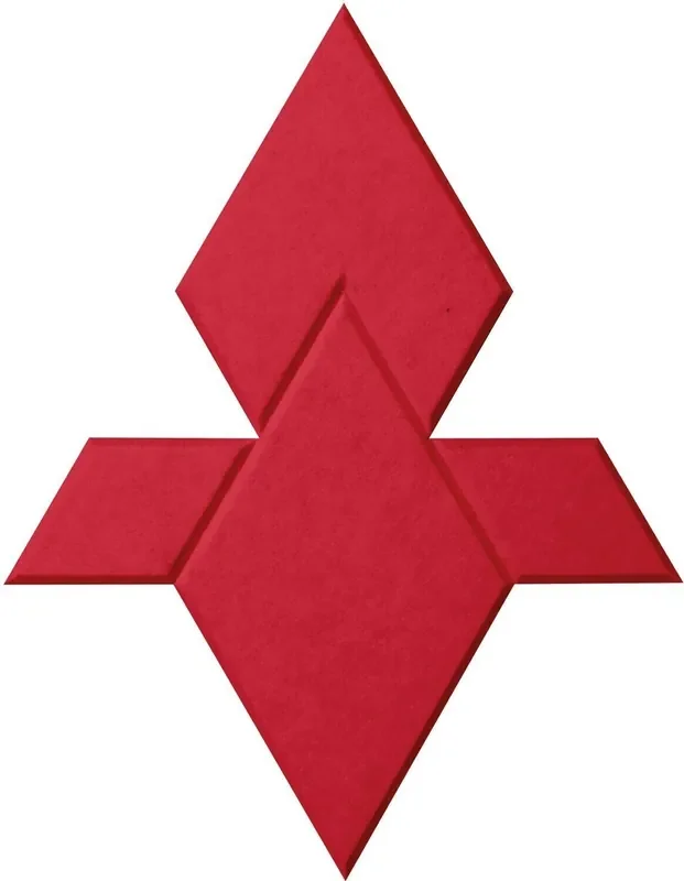 Mega Acoustic FACLON-PET 10 Pieces Dark Red Panneau de mousse absorbant