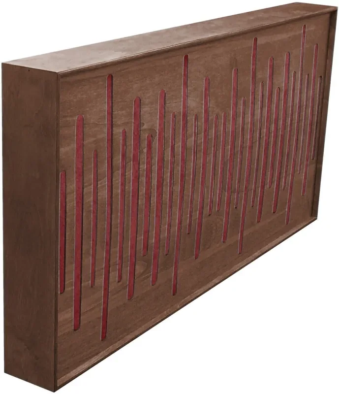 Mega Acoustic FiberExcellentPRO120 Walnut/Dark Red Panneau de bois absorbant