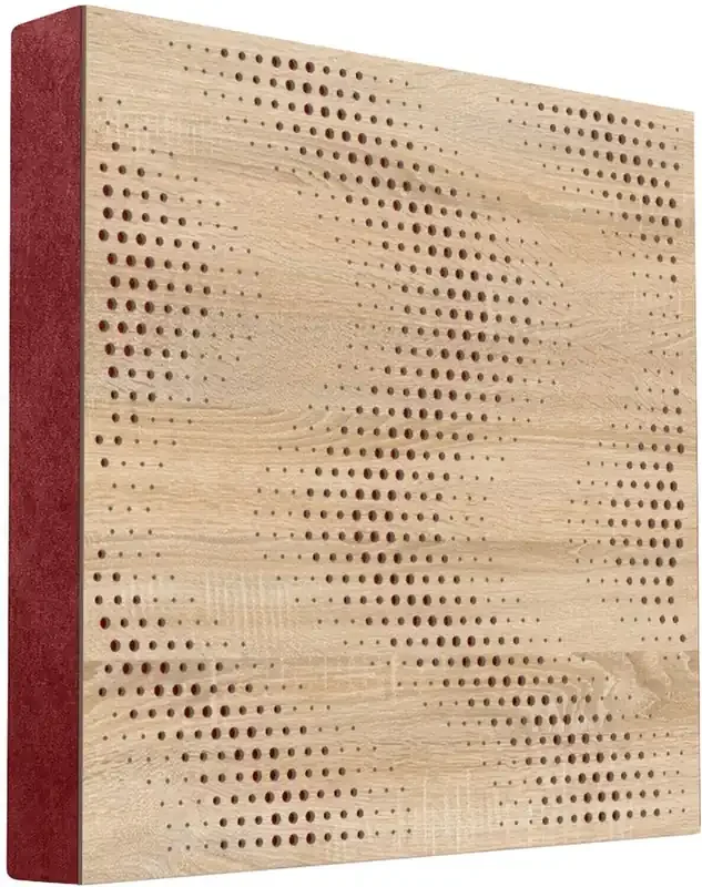 Mega Acoustic FiberPRO60 Sinus Sonoma Oak/Dark Red Panneau de bois absorbant