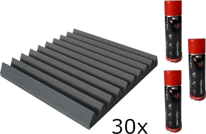 Mega Acoustic PA-PMK-4 50×50 SET 2 Dark Grey Panneau de mousse absorbant