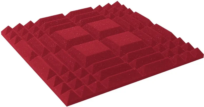 Mega Acoustic PA-PMK-A 50×50 Red Panneau de mousse absorbant