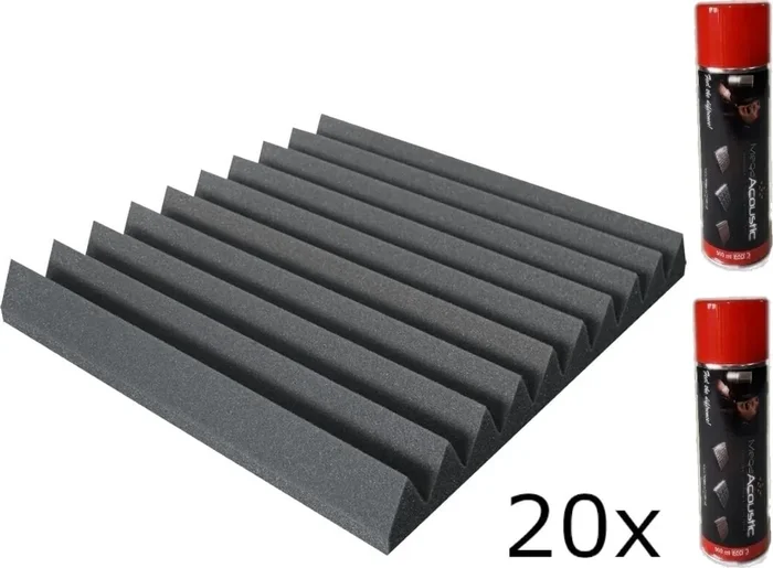 Mega Acoustic PA-PMK7-DG-5050 SET 3 Dark Grey Panneau de mousse absorbant