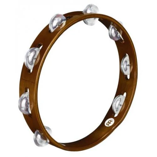 MEINL TAMBOURIN BOIS 10″ ALUMINIUM JINGLE – AFRICAN BROWN