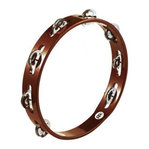 MEINL TAMBOURIN BOIS 10&Prime; STEEL JINGLES – AFRICAN BROWN