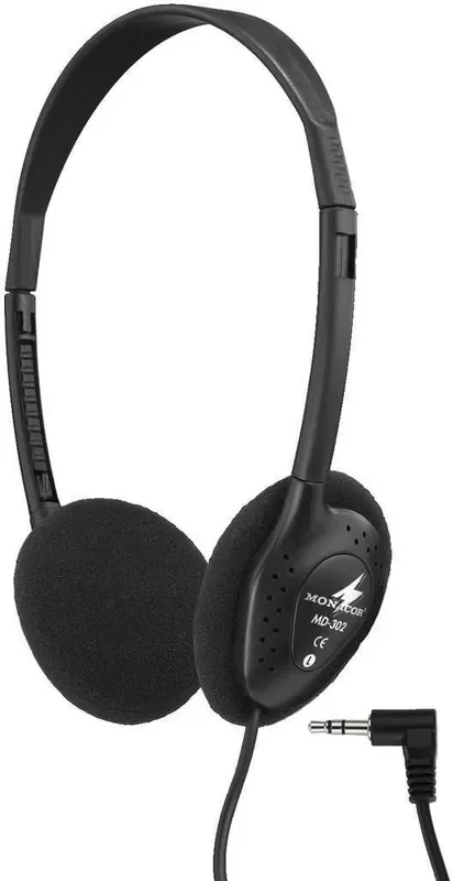 Monacor MD-302 Black Écouteurs supra-auriculaires