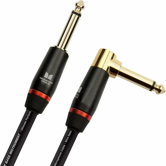 Monster Cable Prolink Bass 21FT Instrument Cable 6,4 m Angle – Droit Câble d‘instrument