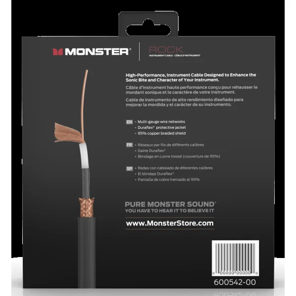 Monster Cable PROLINK ROCK INSTRUMENT CABLE JACK MALE – JACK MALE (3.65m) – Image 3