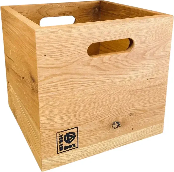Music Box Designs Big 10″ Boîte pour disques LP Oiled Oak