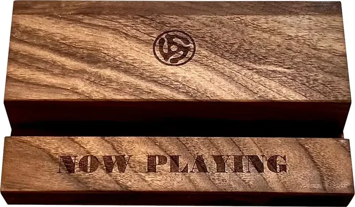 Music Box Designs Walnut Groove Support de table pour disques LP Walnut