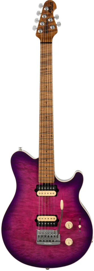 MUSIC MAN Axis Super Sport Trem Olallieberry Flame Top