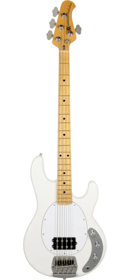 MUSIC MAN Retro &rsquo;70S Stingray Bass – White – Erable
