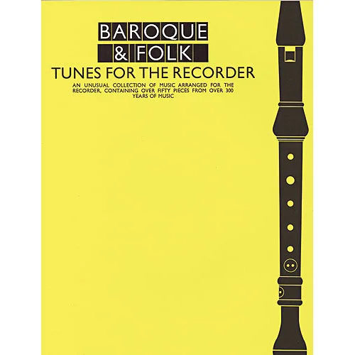 Music Sales BAROQUE AND FOLK TUNES FOR THE RECORDER – RECORDER