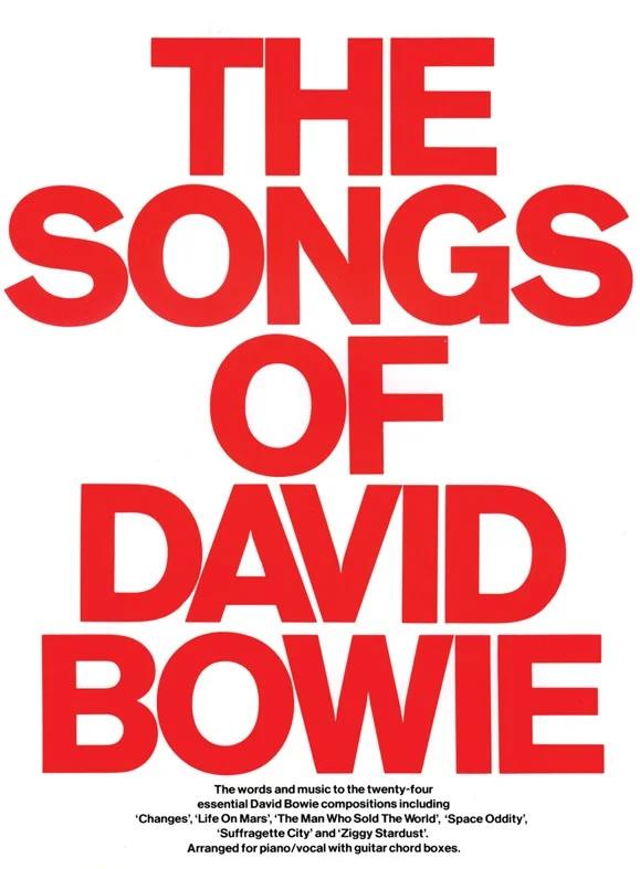 Music Sales David Bowie – The Songs Of David Bowie – PVG