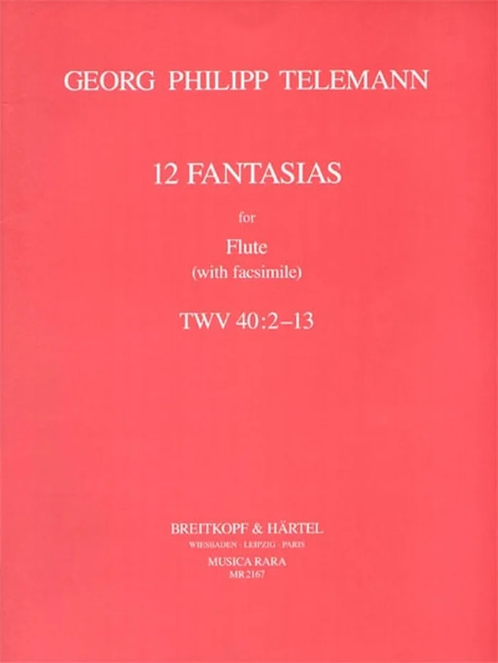 Musica Rara TELEMANN G.P. – 12 FANTASIEN (MIT FAKSIMILE) – FLUTE