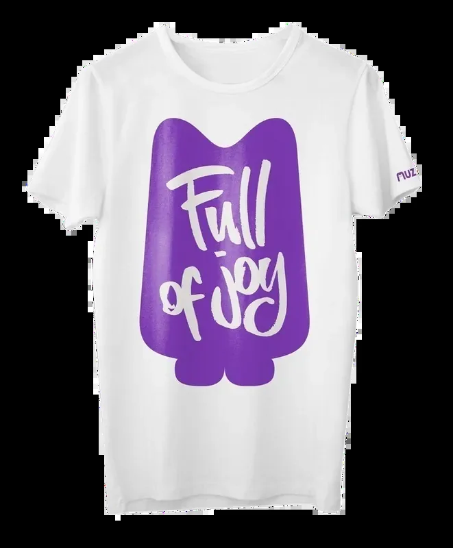 Muziker Classic FULL OF JOY T-shirt Unisex White S
