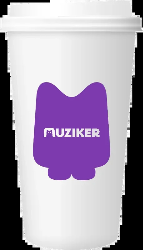 Muziker Merch Bouteille isotherme White 350 ml