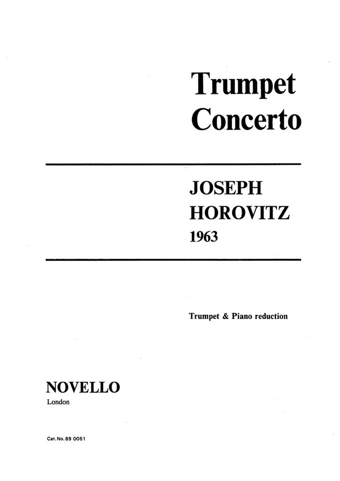 Novello Horovitz Joseph – Trumpet Concerto – Trompette & Piano