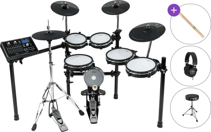 NRG EDK-400 Studio Kit SET Black Batterie électronique