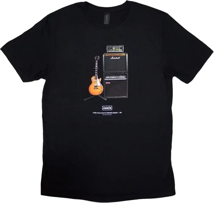 Oasis T-shirt Definitely Maybe Guitar Unisex Black S