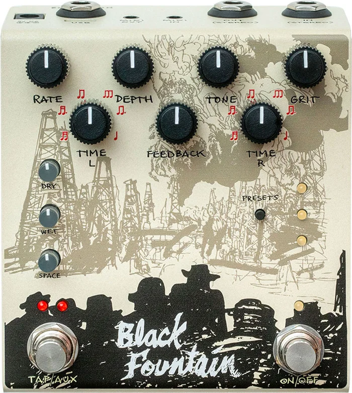 OLD BLOOD NOISE ENDEAVORS Black Fountain Stereo Cream – Oil Can Delay