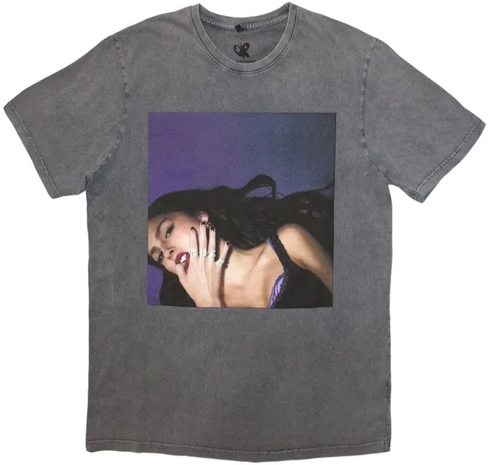 Olivia Rodrigo T-shirt Guts Album Cover Unisex Grey Wash L