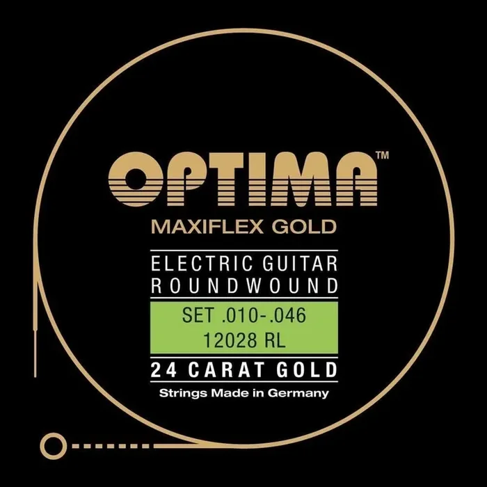 Optima 12028-RL 24K Gold Electrics Maxiflex Cordes pour guitares électriques
