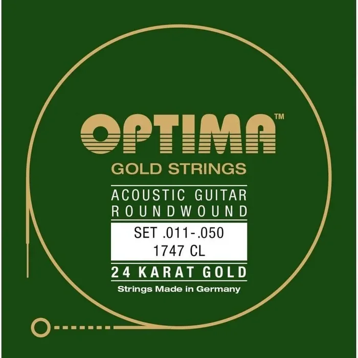 Optima 1747-CL 24K Gold Acoustics Cordes de guitares acoustiques