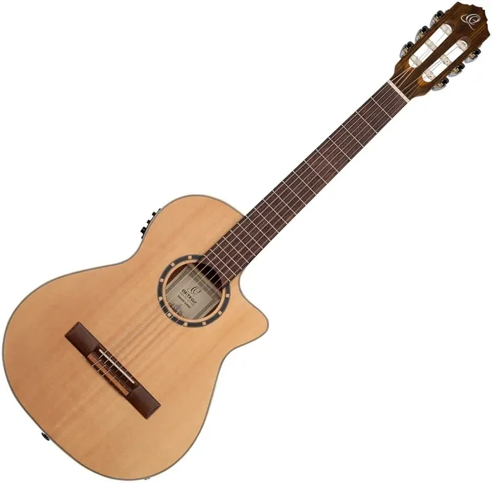 Ortega RCE125-3/4 3/4 Natural Guitares classique avec préampli