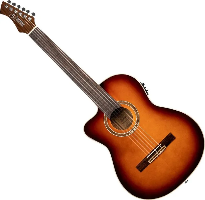 Ortega RCE238SN-FT-L 4/4 Honey Sunburst Guitares classique avec préampli