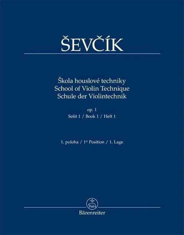 Otakar Ševčík Škola houslové techniky op. 1, sešit 1, 1. poloha Notes