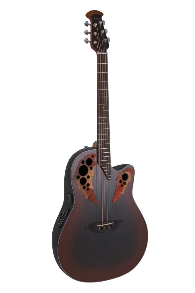 OVATION Celebrity Elite Mid Cutaway Reverse Red Burst