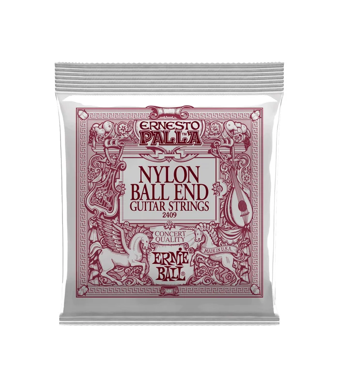 Pack de 3 jeux de Cordes pour Guitare Classique Ernie Ball 3409 Nylon noir – métal doré à boule