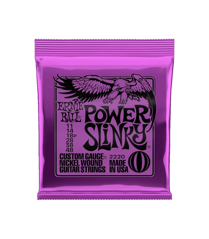 Pack de 3 jeux de Cordes pour Guitare Electrique Ernie Ball 3220 Power slinky 11-14-18p-28-38-48