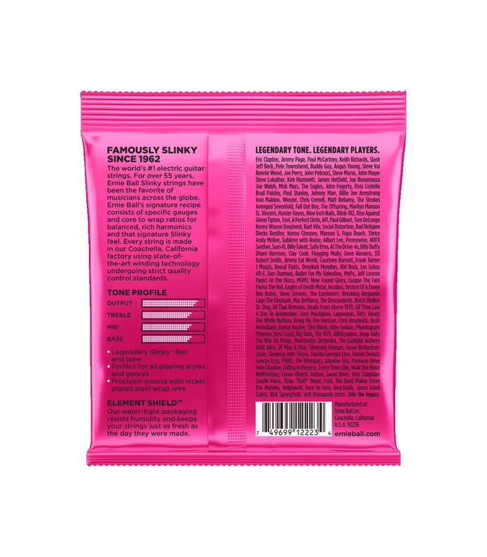 Pack de 3 jeux de Cordes pour Guitare Electrique Ernie Ball 3223 Super slinky 09-11-16-24w-32-42 – Image 2