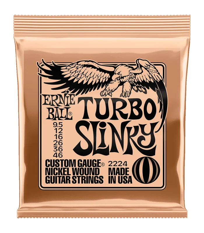 Pack de 3 jeux de Cordes pour Guitare Electrique Ernie Ball 3224 Turbo slinky 9,5-12-16-26-36-46