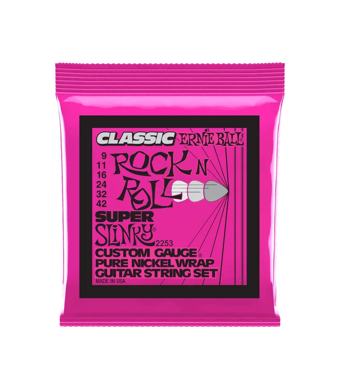 Pack de 3 jeux de Cordes pour Guitare Electrique Ernie Ball 3253 Super slinky 09-11-16-24w-32-42