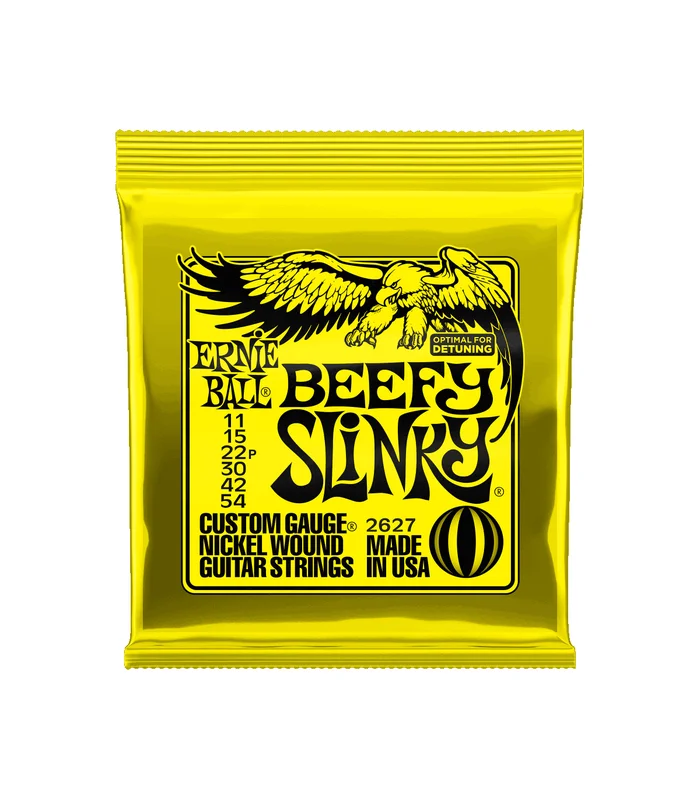 Pack de 3 jeux de Cordes pour Guitare Electrique Ernie Ball 3627 Beefy slinky 11-15-22p-30-42-54