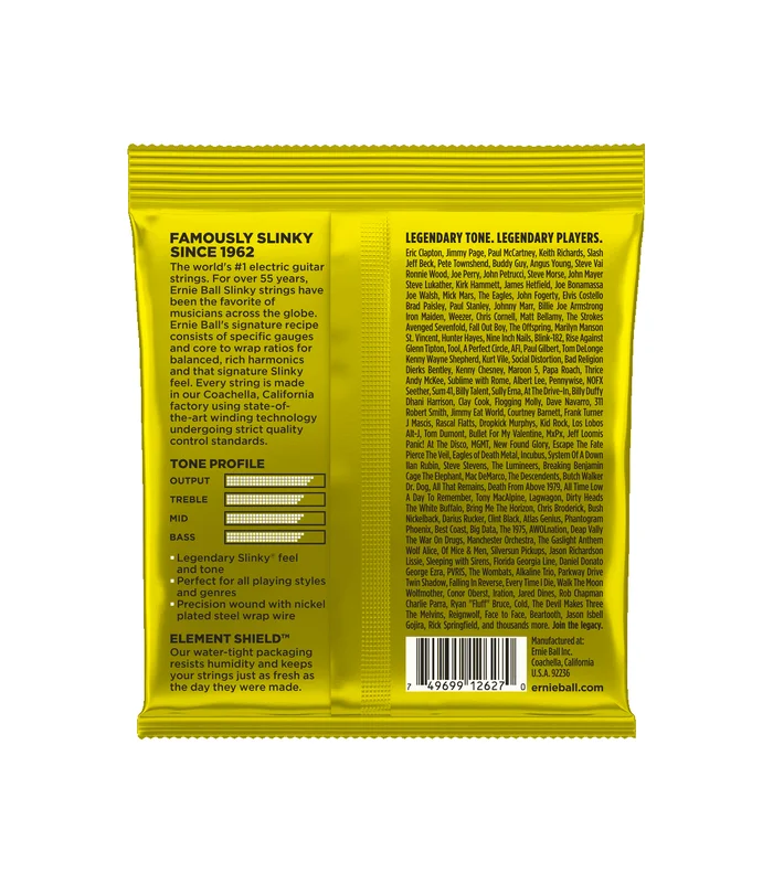 Pack de 3 jeux de Cordes pour Guitare Electrique Ernie Ball 3627 Beefy slinky 11-15-22p-30-42-54 – Image 2
