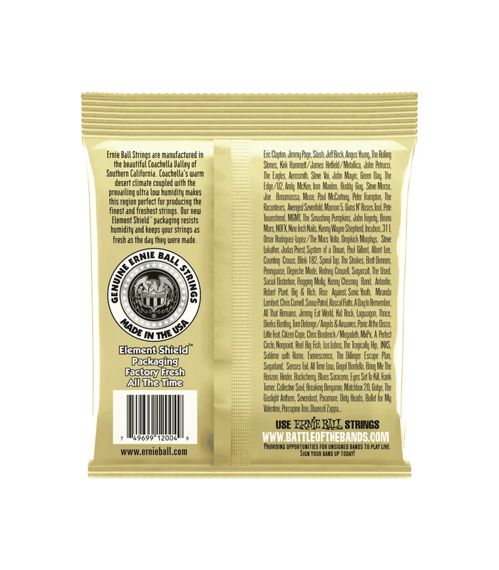 Pack de 3 jeux de Cordes pour Guitare Folk Ernie Ball 3004 Light 11-15-22w-30-42-52 – Image 2