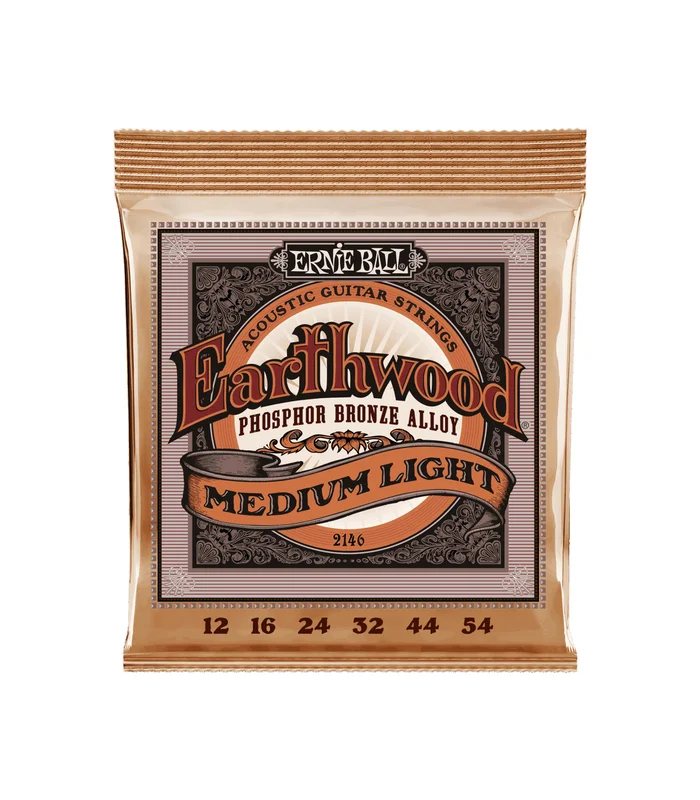 Pack de 3 jeux de Cordes pour Guitare Folk Ernie Ball 3546 Medium light 12-16-24w-32-44-54