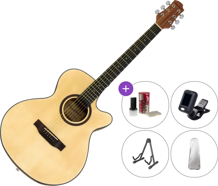 Pasadena SG01SZC 40 SET Natural Guitare acoustique Jumbo