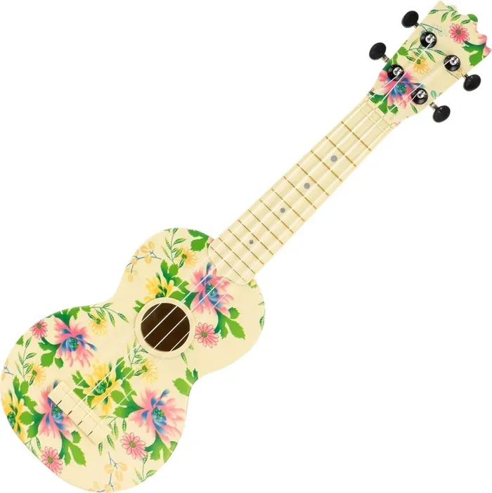 Pasadena WU-21F3-WH Floral Ukulélé soprano