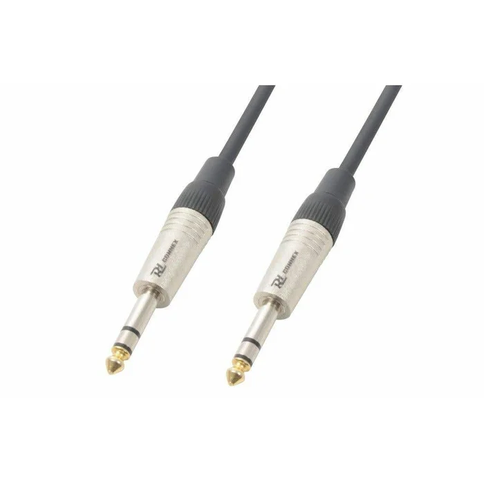 PD Connex Câble Audio Cordon Jack 6,35 Mâle Stéréo/Jack 6,35 Mâle Stéréo – 3m