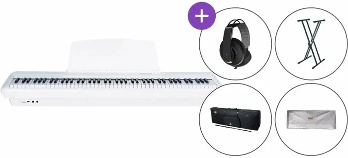 Pearl River P-60 1 Pedal Cover SET Piano de scène White