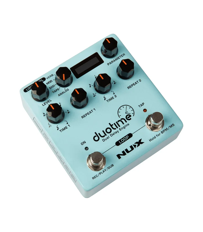 Pédale d’Effet NUX – DUOTIME – Délay stéréo et looper – Image 2