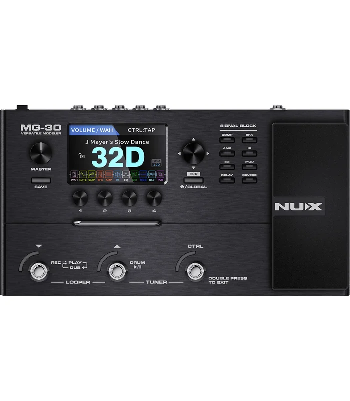 Pédalier Multi-Effets NUX – MG30 – 3 switchs, LCD 4″, pédale d’expression – Image 3